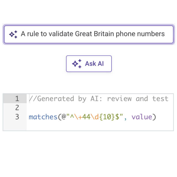 Manually writing data quality rules